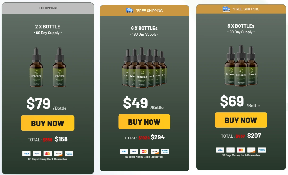 Echozen order packages page